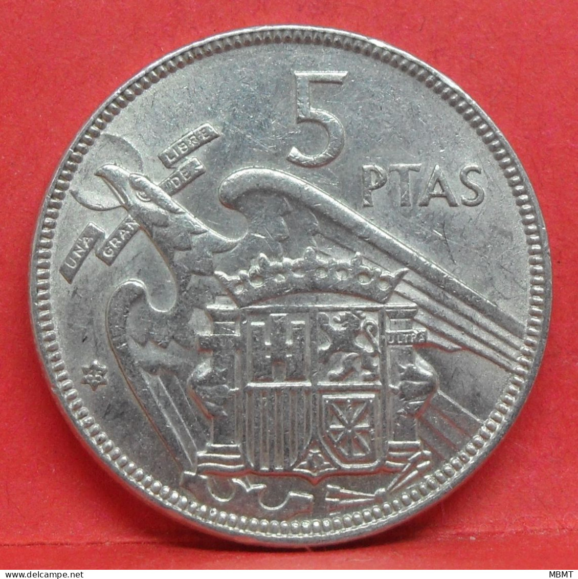 5 Pesetas 1957 étoile 65 - TTB - Pièce Monnaie Espagne - Article N°2341 - 5 Pesetas