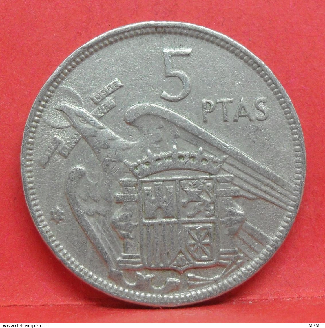 5 Pesetas 1957 étoile 67 - TB - Pièce Monnaie Espagne - Article N°2343 - 5 Pesetas