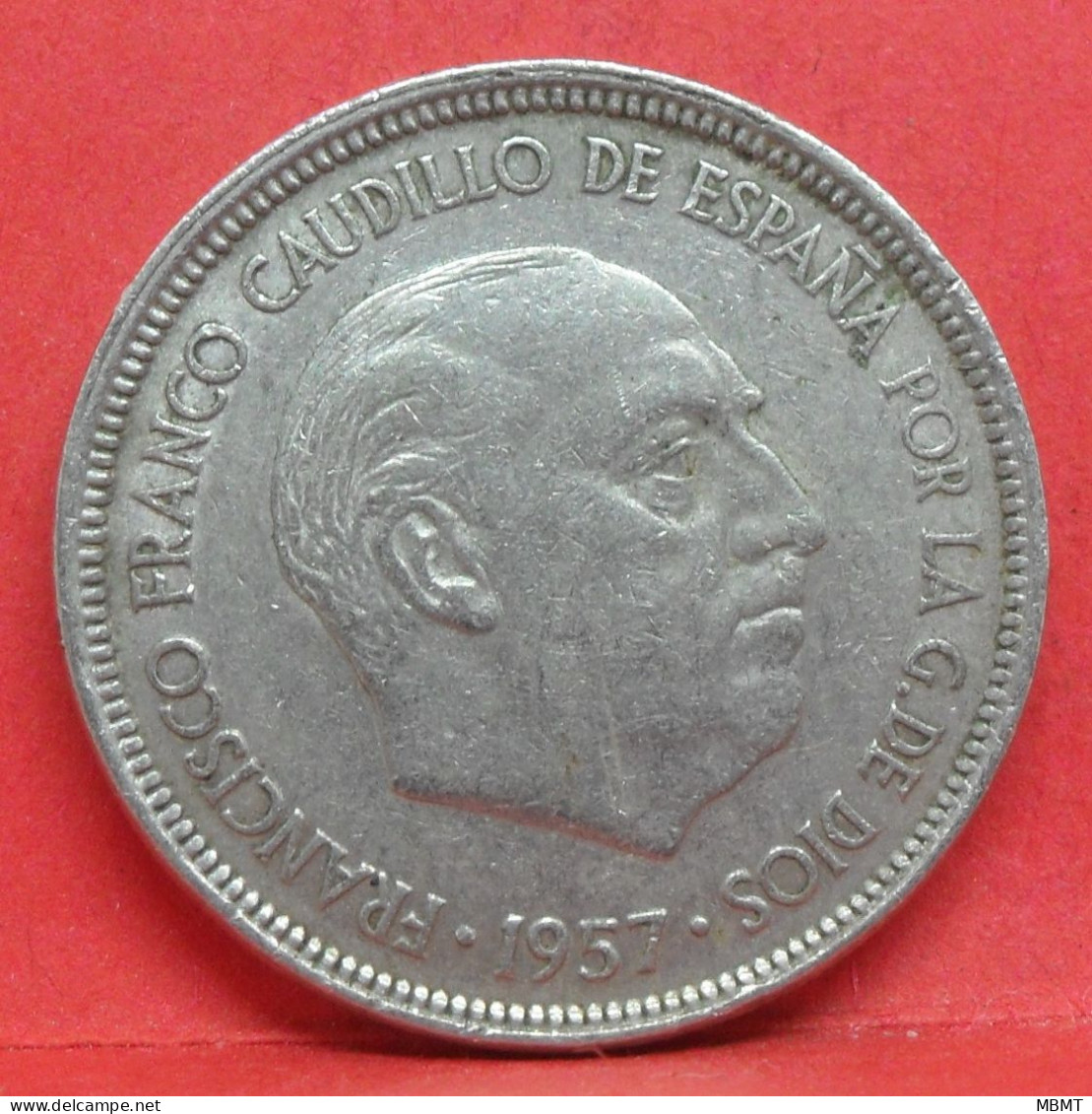 5 Pesetas 1957 étoile 67 - TTB - Pièce Monnaie Espagne - Article N°2344 - 5 Pesetas