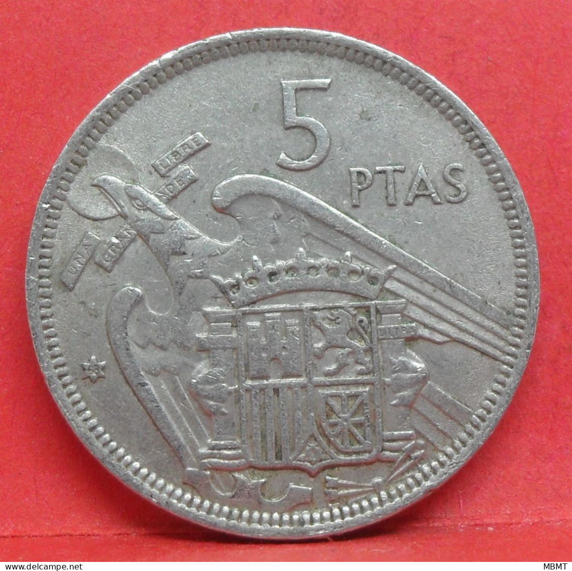 5 Pesetas 1957 étoile 68 - TTB - Pièce Monnaie Espagne - Article N°2346 - 5 Pesetas