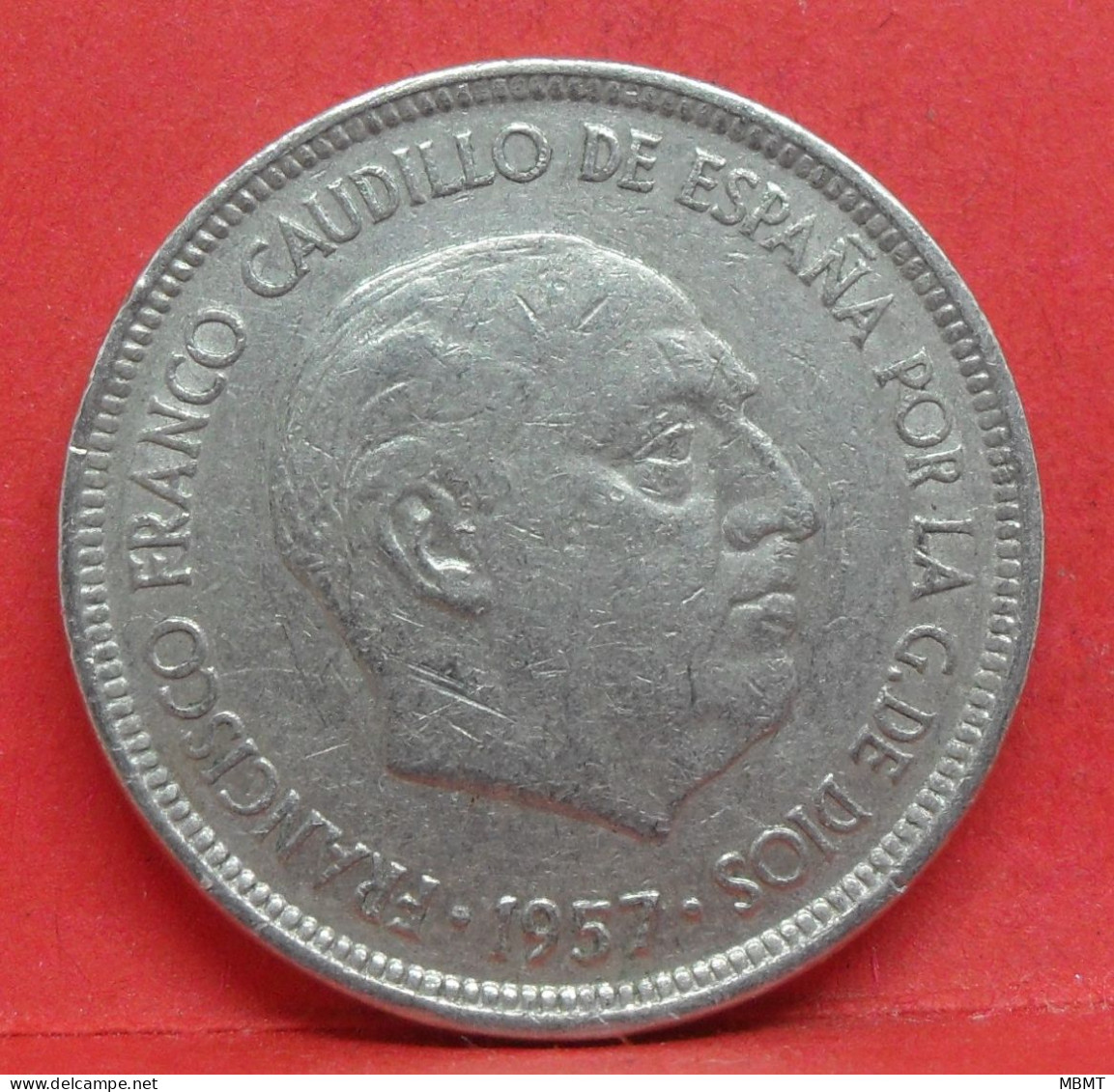 5 Pesetas 1957 étoile 70 - TTB - Pièce Monnaie Espagne - Article N°2352 - 5 Pesetas