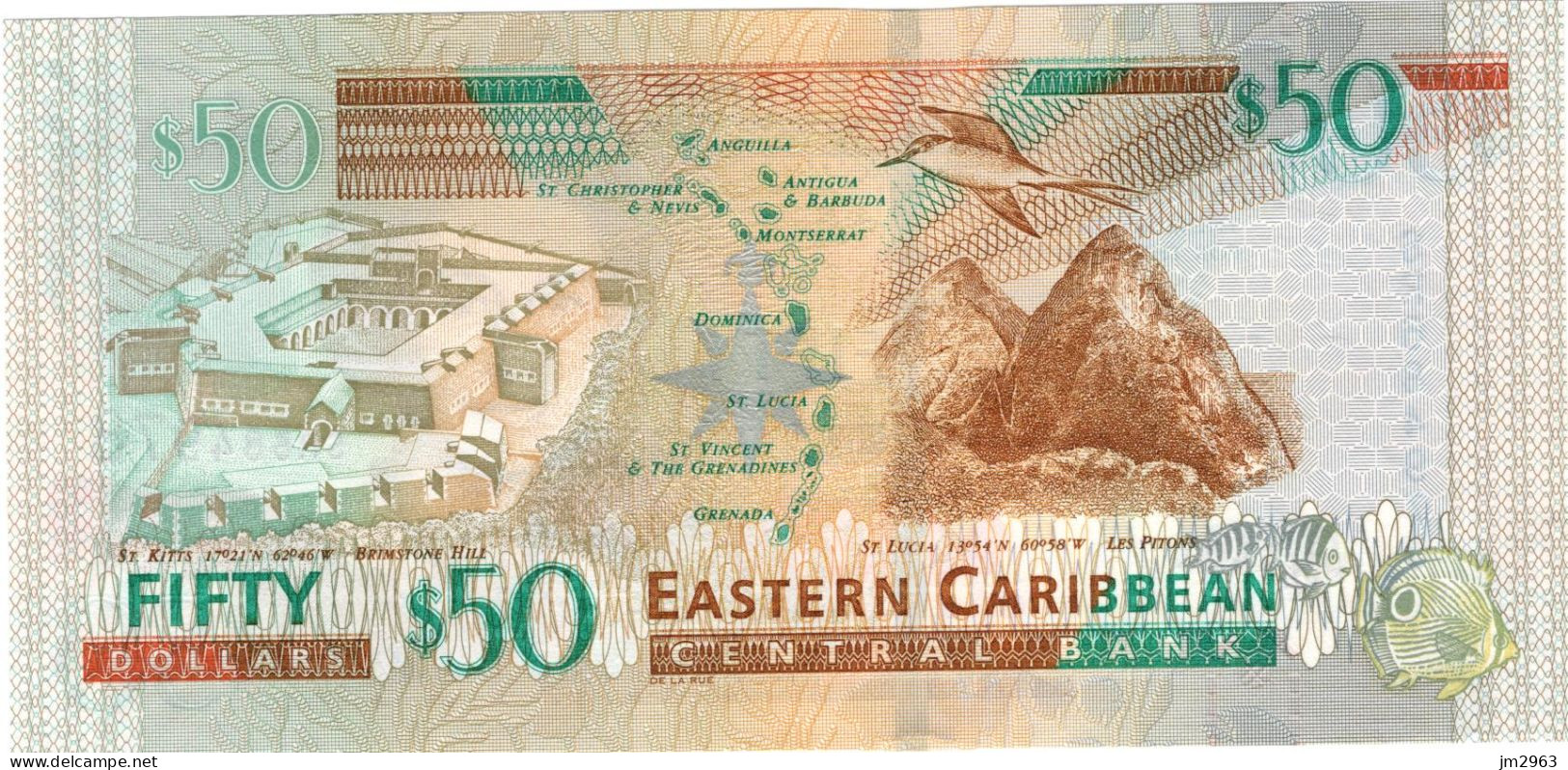 CARAIBES ORIENTALES 50 DOLLARS UNC ND  SR684978 - Caraïbes Orientales