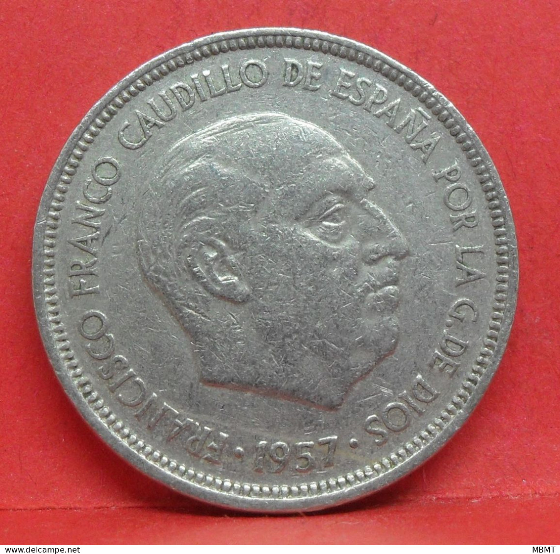 5 Pesetas 1957 étoile 72 - TB - Pièce Monnaie Espagne - Article N°2355 - 5 Pesetas