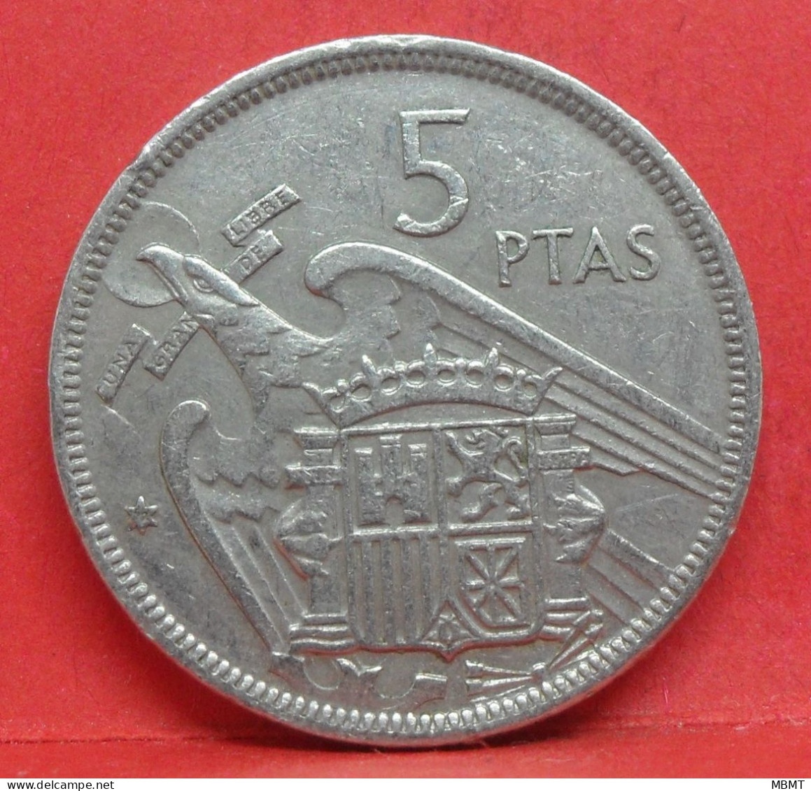 5 Pesetas 1957 étoile 72 - TTB - Pièce Monnaie Espagne - Article N°2356 - 5 Pesetas