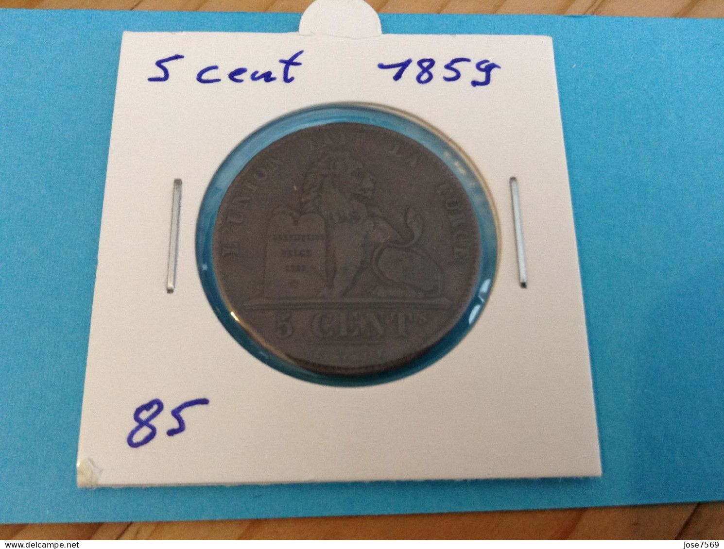België Leopold I 5 Cent 1859. (Morin 85) - 5 Cents
