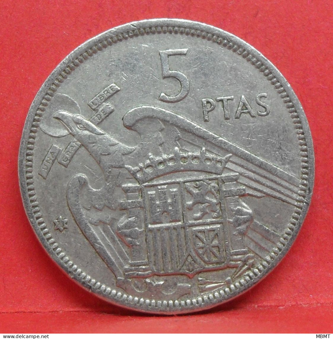5 Pesetas 1957 étoile 73 - TB - Pièce Monnaie Espagne - Article N°2357 - 5 Pesetas