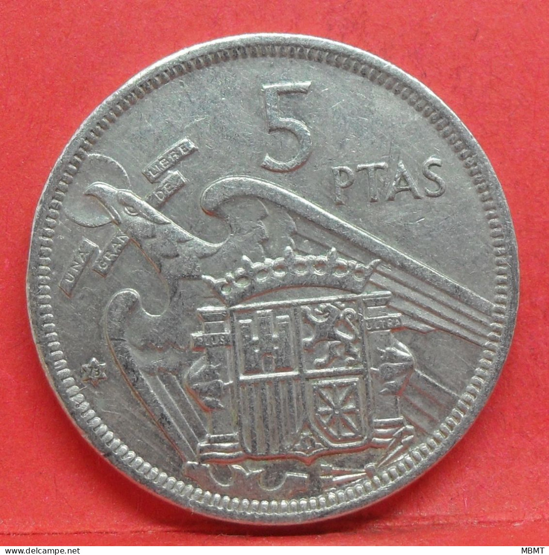 5 Pesetas 1957 étoile 73 - TTB - Pièce Monnaie Espagne - Article N°2358 - 5 Pesetas