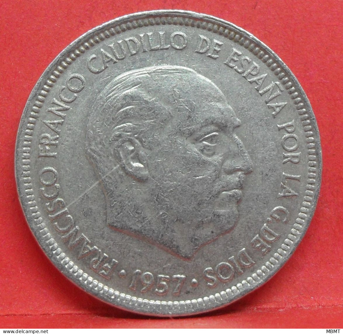 5 Pesetas 1957 étoile 73 - TTB - Pièce Monnaie Espagne - Article N°2358 - 5 Pesetas