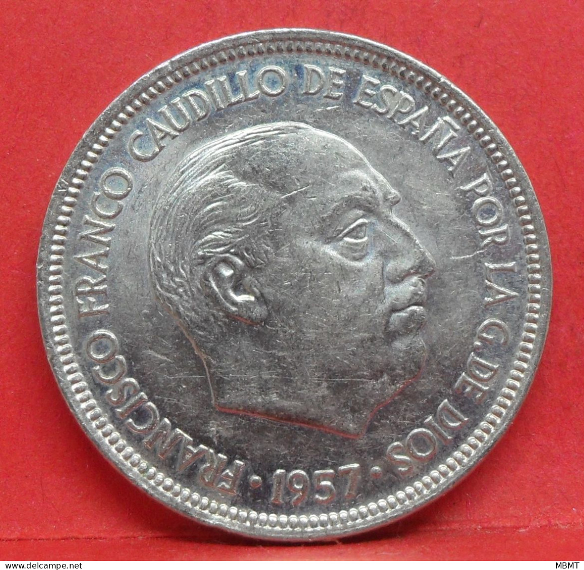 5 Pesetas 1957 étoile 73 - SPL - Pièce Monnaie Espagne - Article N°2360 - 5 Pesetas