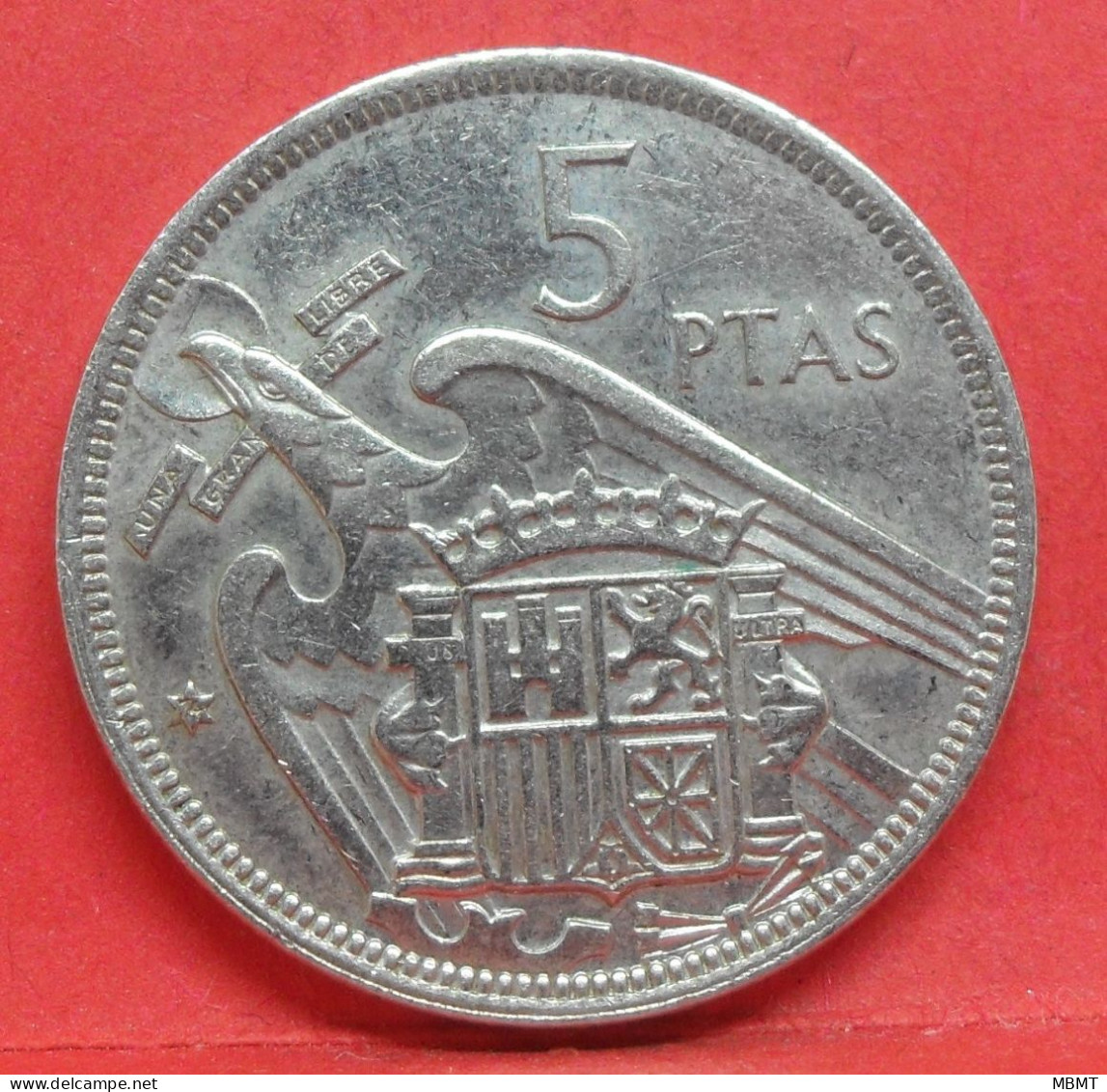 5 Pesetas 1957 étoile 74 - SUP - Pièce Monnaie Espagne - Article N°2363 - 5 Pesetas