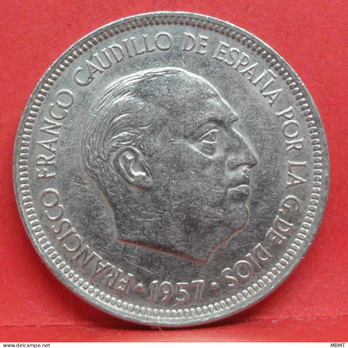 5 Pesetas 1957 étoile 74 - SUP - Pièce Monnaie Espagne - Article N°2363 - 5 Pesetas