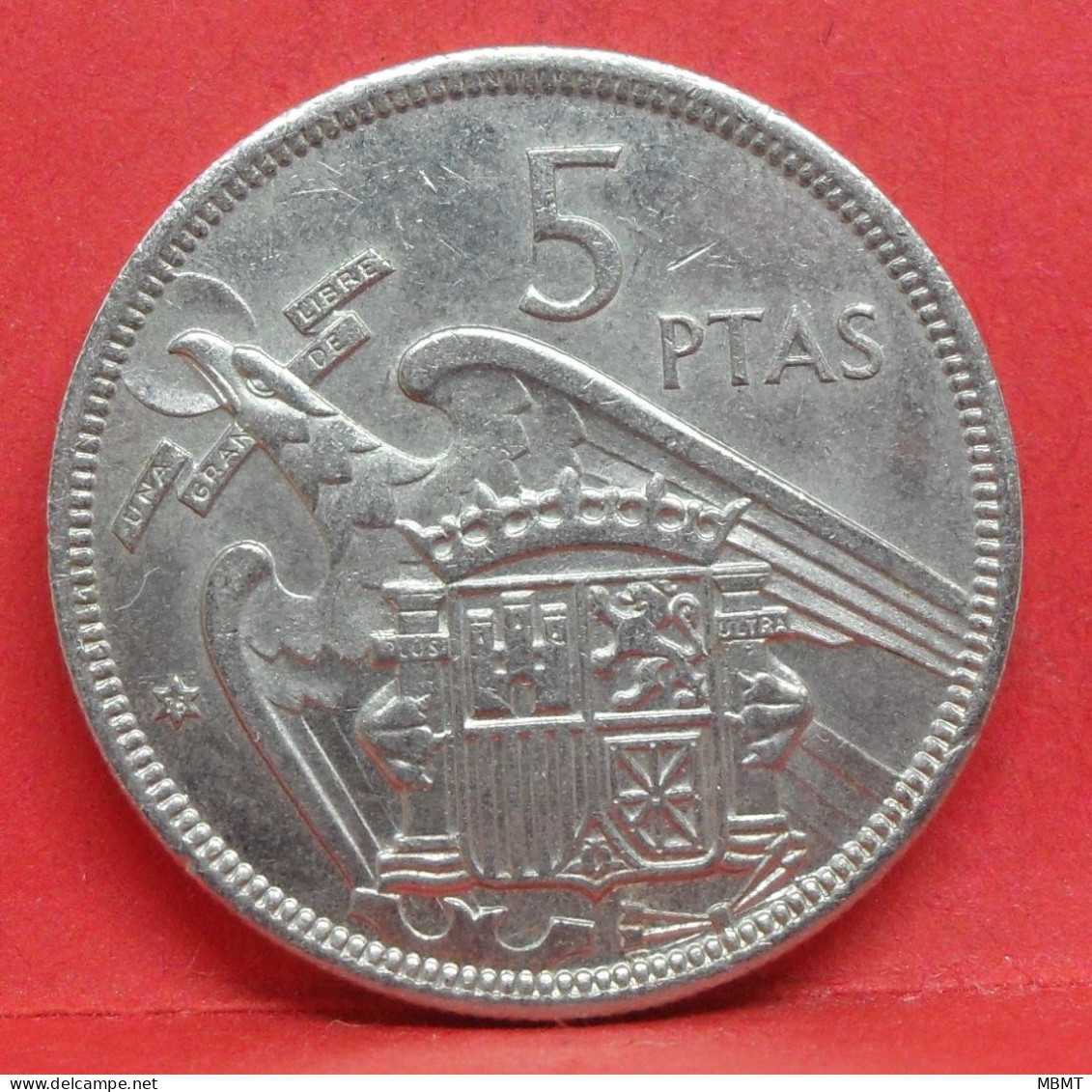 5 Pesetas 1957 étoile 75 - SUP - Pièce Monnaie Espagne - Article N°2365 - 5 Pesetas