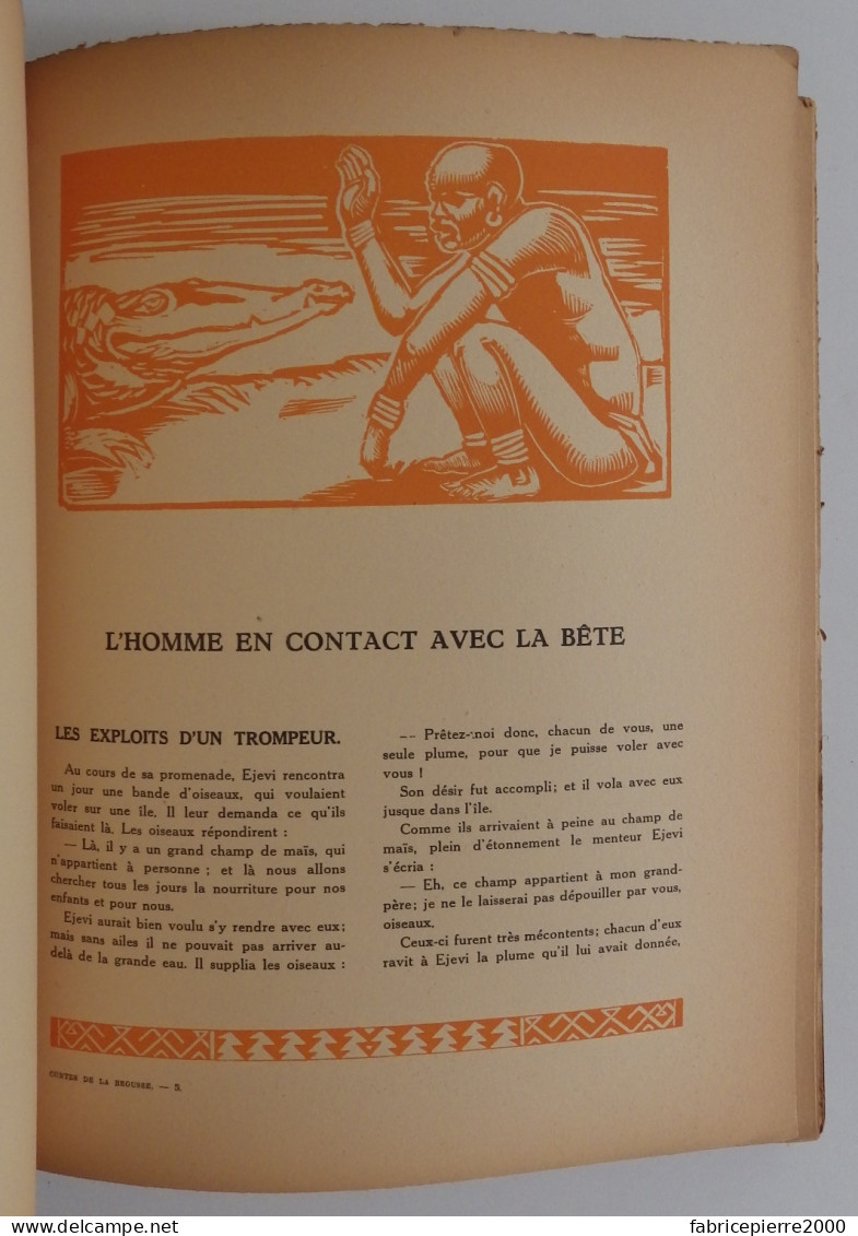 CONTES DE LA BROUSSE - Joset Lejeune Leblond Fredricx Ecureuil 1927 TBE art déco Afrique colonialisme Congo Belgique
