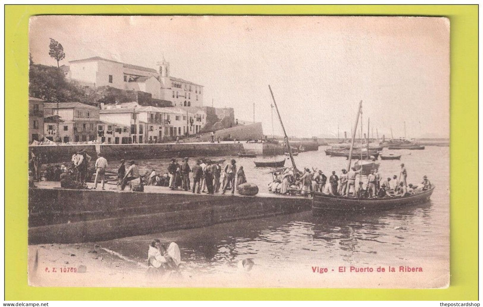 VIGO EL PUERTO DE LA RIBERA SPAIN BOATS HARBOUR FISHING BOAT - Pontevedra