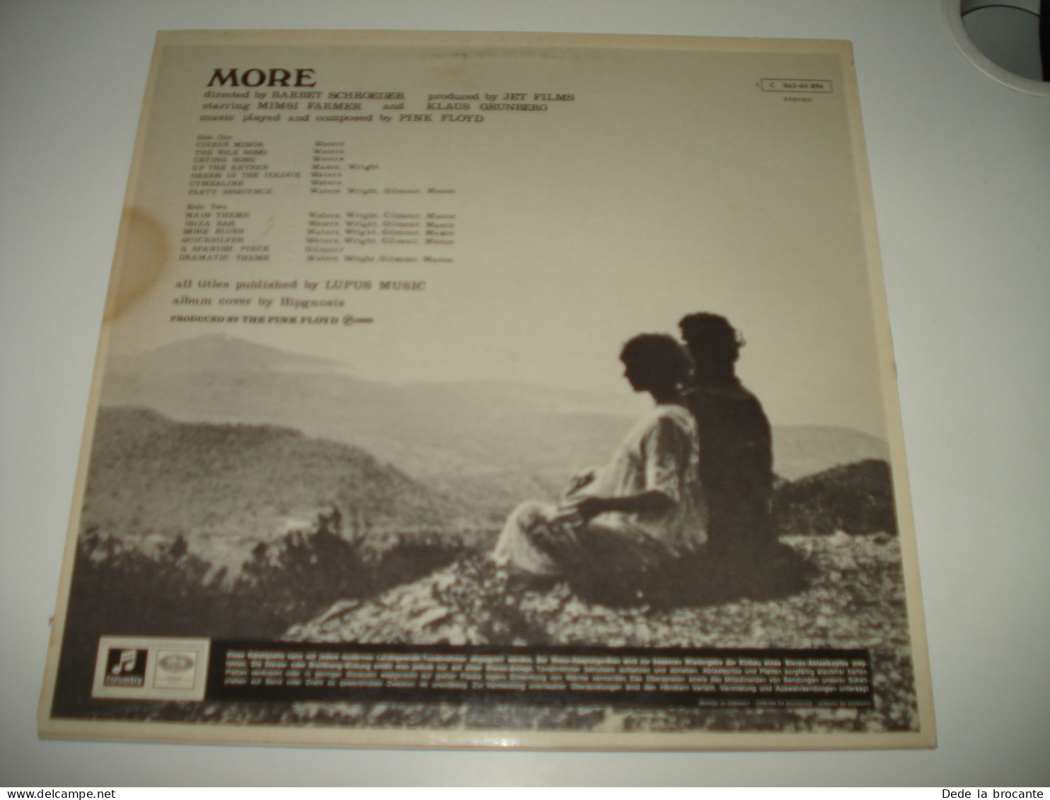 B7 /  Film " More " Pink Floyd - Emi Columbia - 1C 062-04 096 - Ger 1969 - M/M - Filmmusik