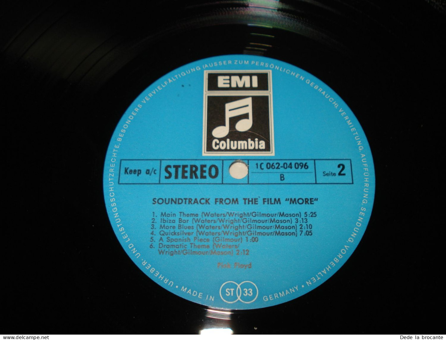 B7 /  Film " More " Pink Floyd - Emi Columbia - 1C 062-04 096 - Ger 1969 - M/M - Musique De Films