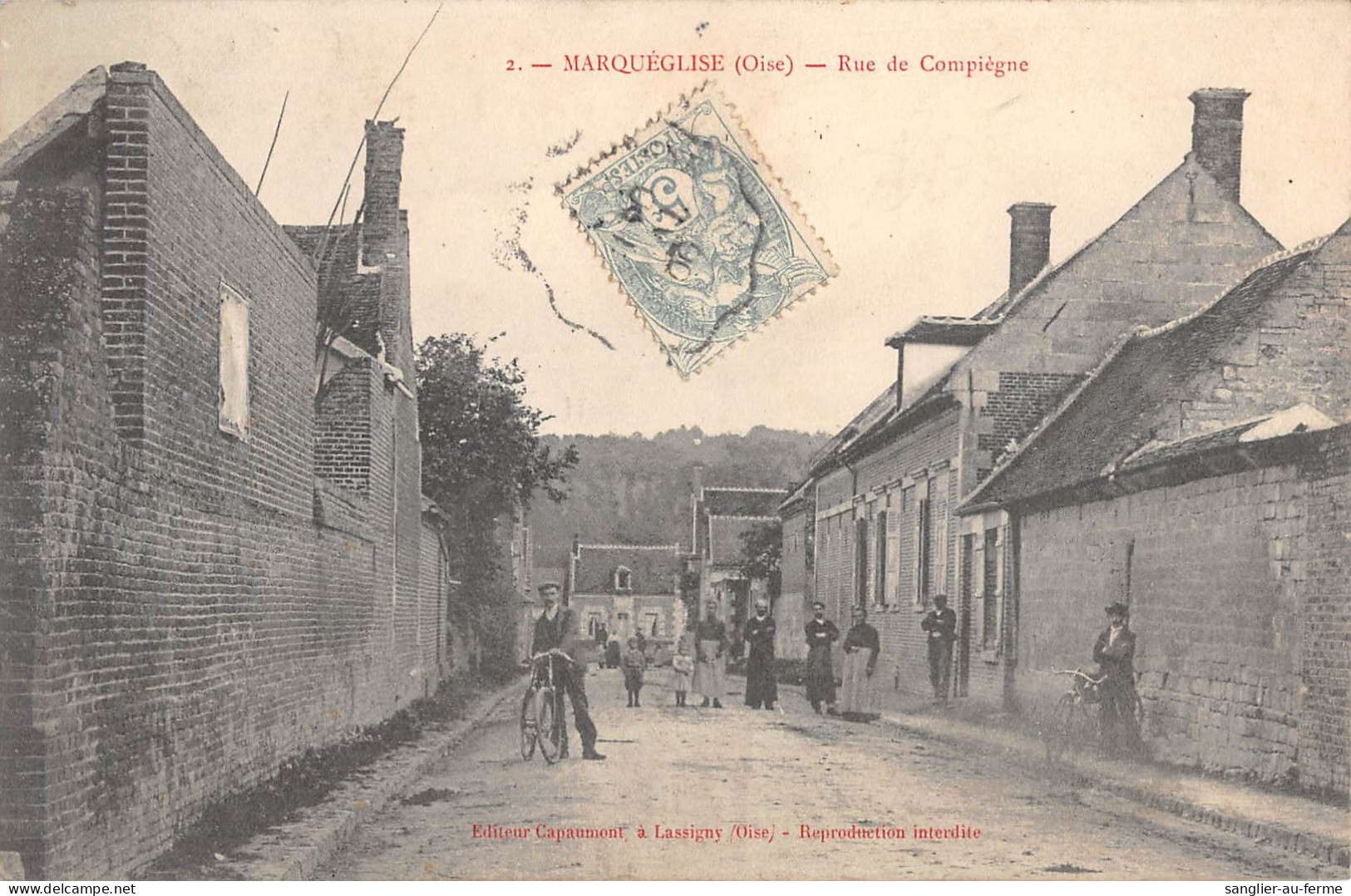 CPA 60 MARQUEGLISE RUE DE COMPIEGNE - Sonstige & Ohne Zuordnung