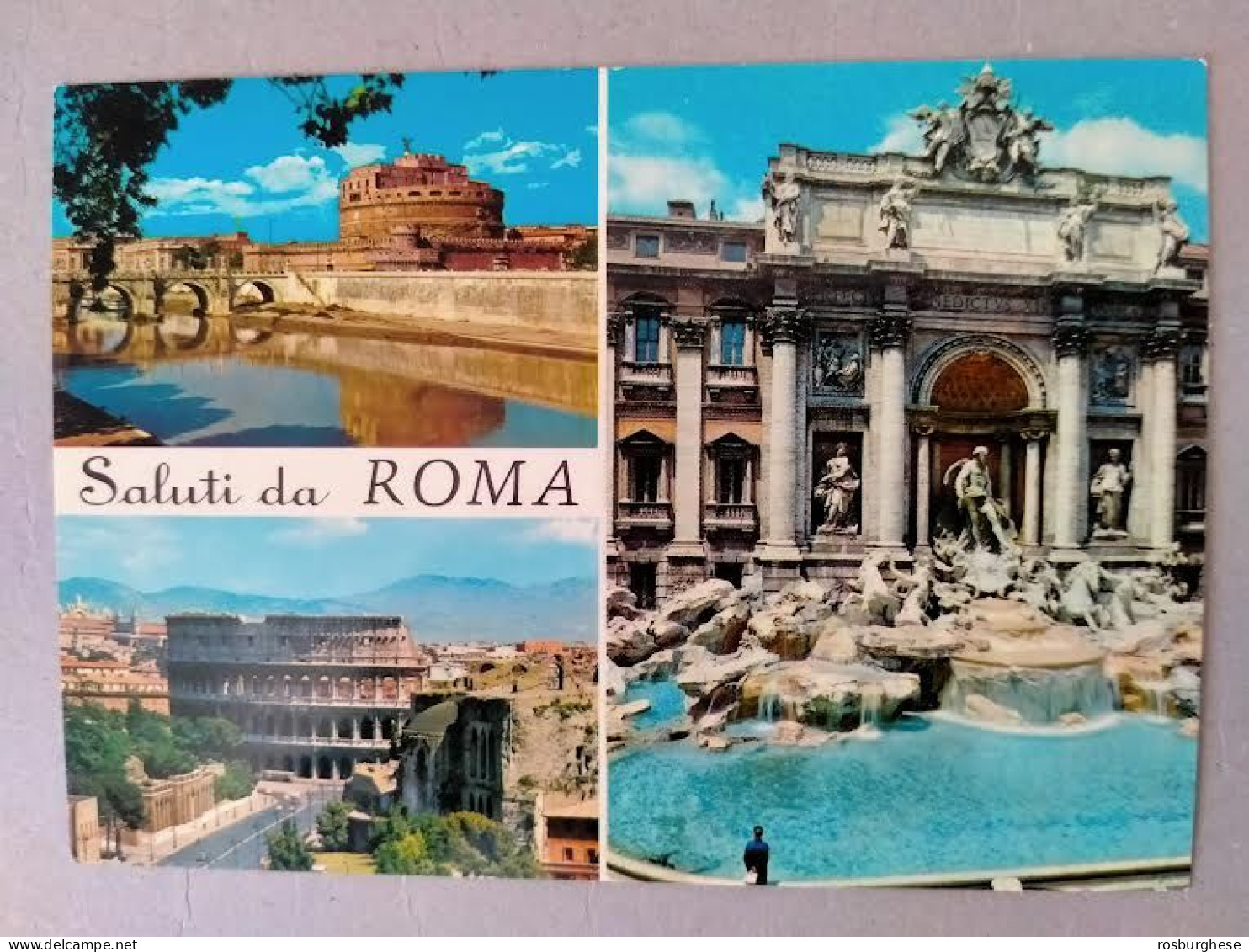 Cartolina Roma Fontana Di Trevi 1 Colosseo Città S. Angelo FG - Fontana Di Trevi