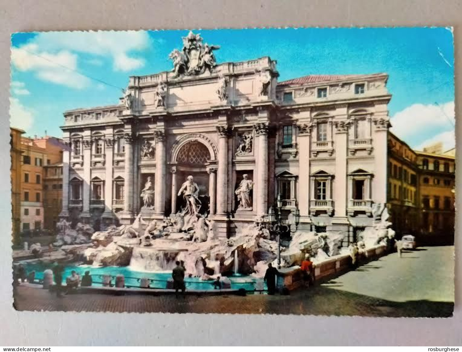 Cartolina Roma Fontana Di Trevi 3 FG Maxi Cm 12,5 X Cm 19,5 - Fontana Di Trevi