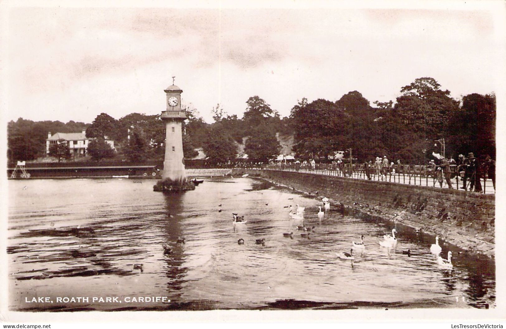 WALES - CARDIFF - Lake - Roath Park - Carte Postale Ancienne - Glamorgan