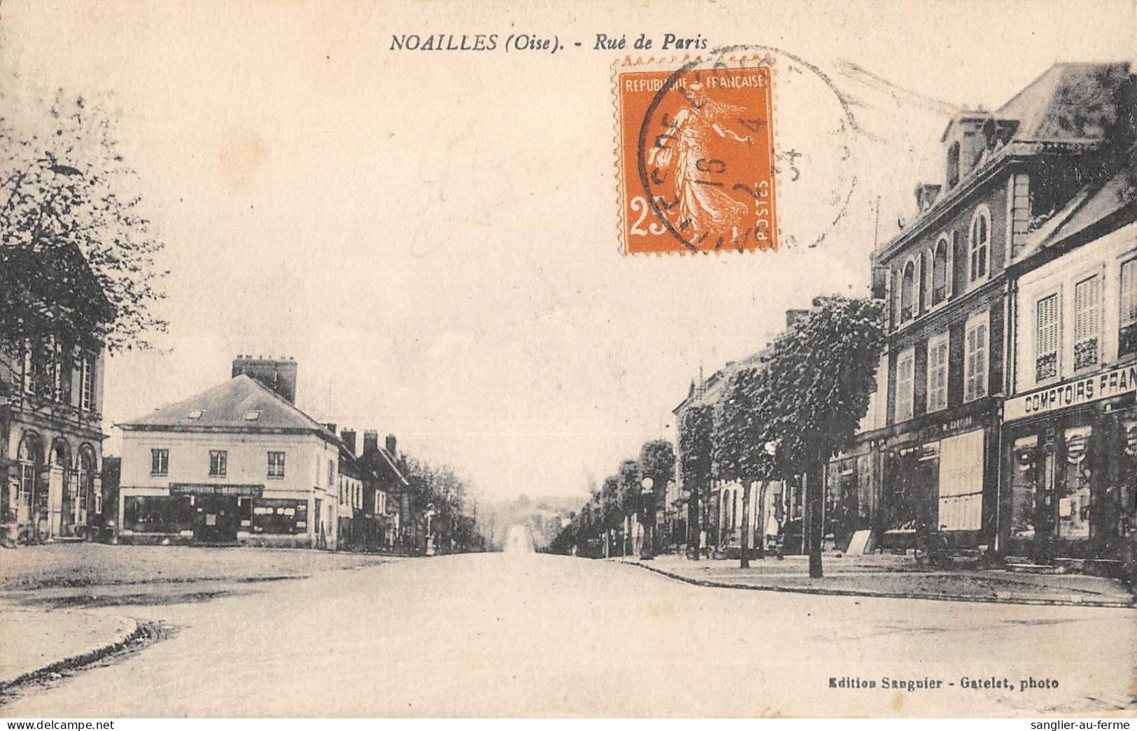 CPA 60 NOAILLES RUE DE PARIS / CLICHE RARE - Sonstige & Ohne Zuordnung