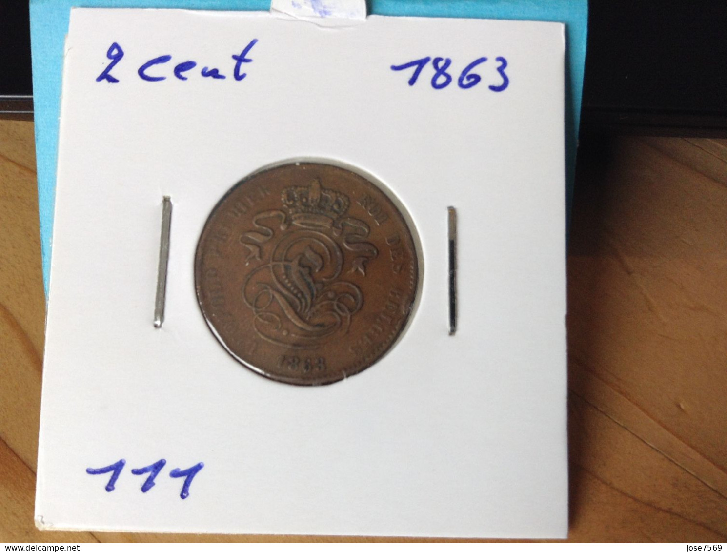 België Leopold I 2 Cent 1863. (Morin 111) - 2 Cent