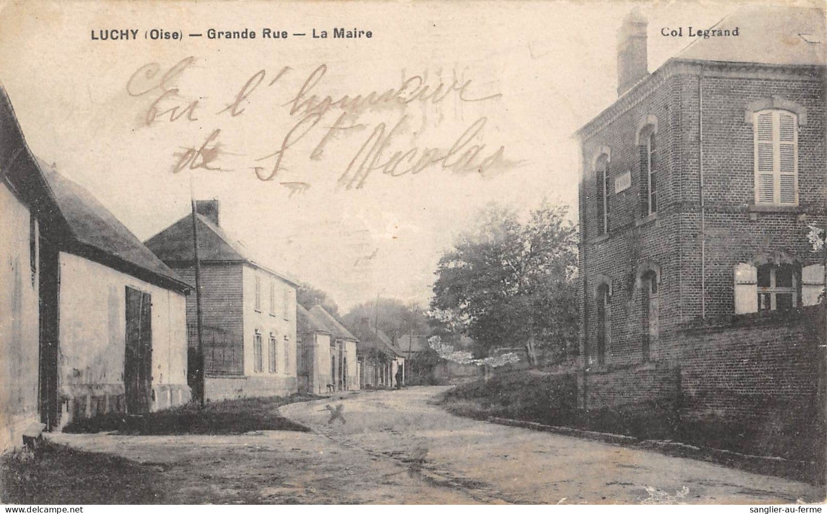 CPA 60 LUCHY / GRANDE RUE / LA MAIRIE - Other & Unclassified