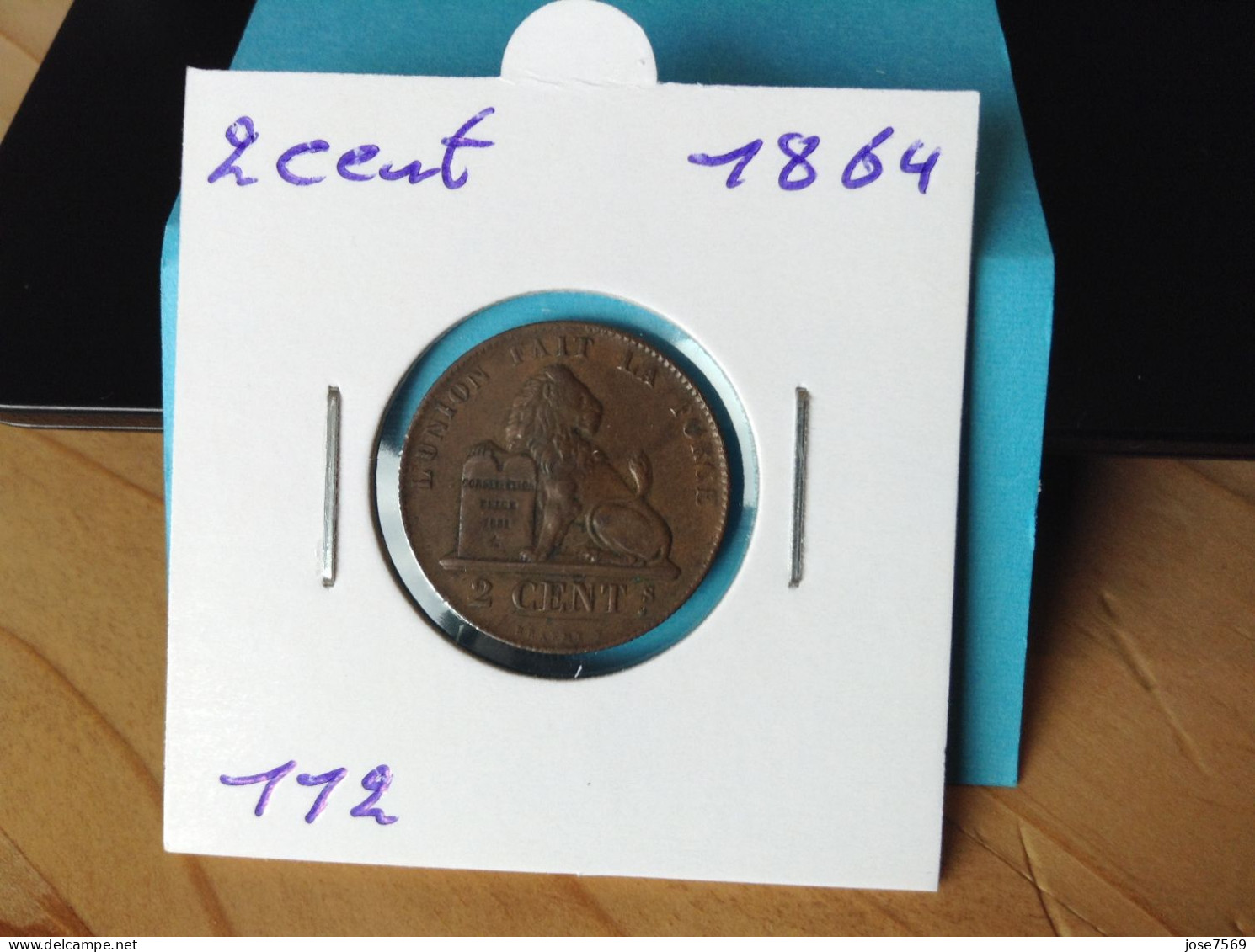 België Leopold I 2 Cent 1864. (Morin 112) - 2 Cents