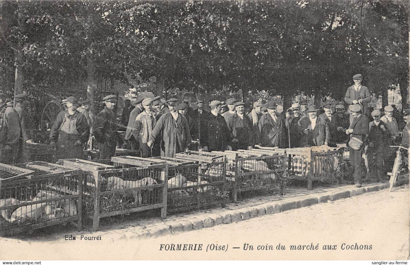 CPA 60 FORMERIE / UN COIN DU MARCHE AUX COCHONS - Sonstige & Ohne Zuordnung