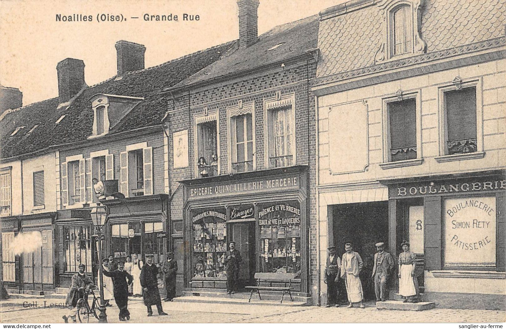 CPA 60 NOAILLES / GRANDE RUE / EPICERIE / BOULANGERIE - Other & Unclassified