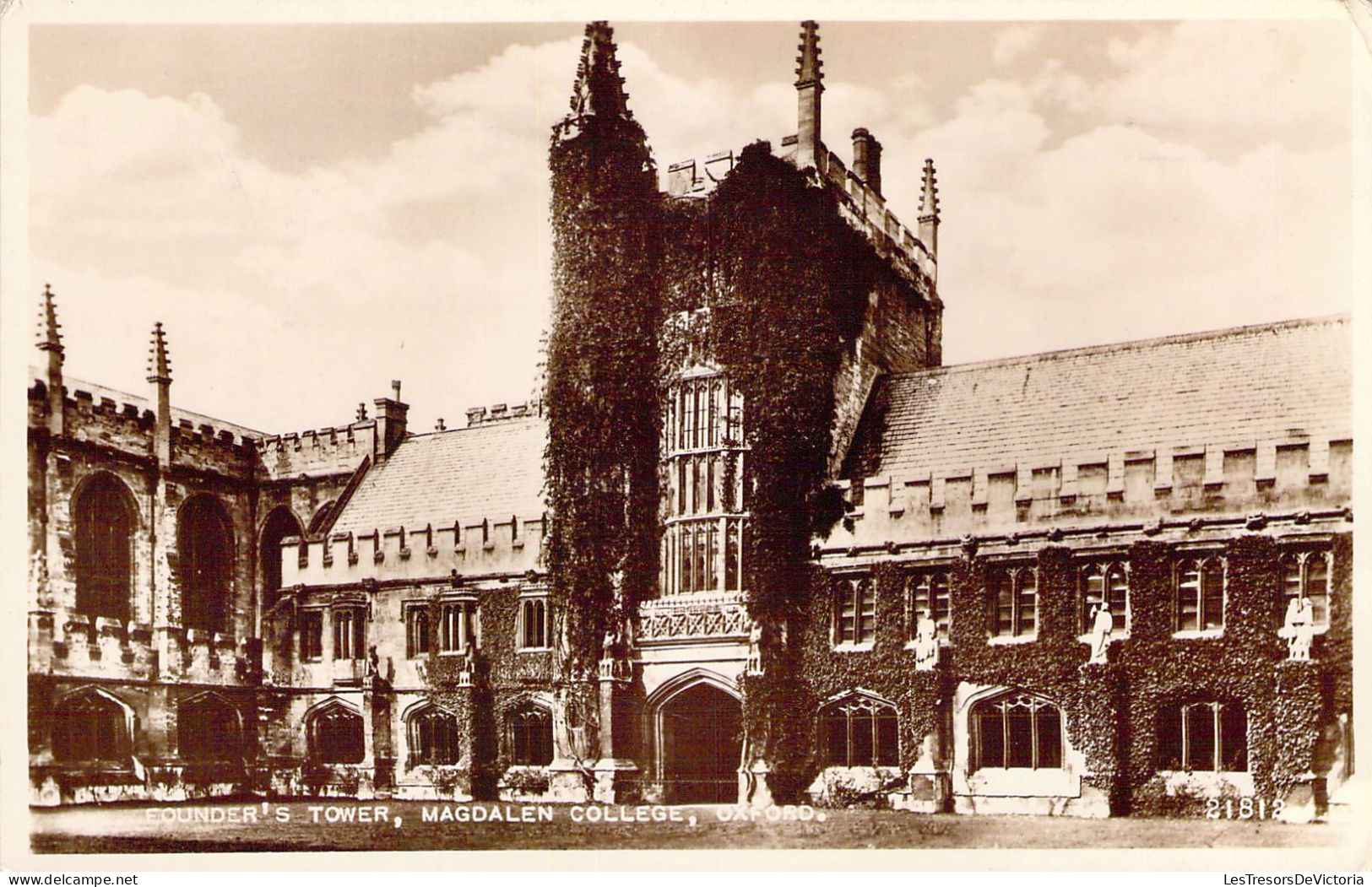 ENGLAND - OXFORD - Eounder's Tower - Magdalen College - Carte Postale Ancienne - Oxford