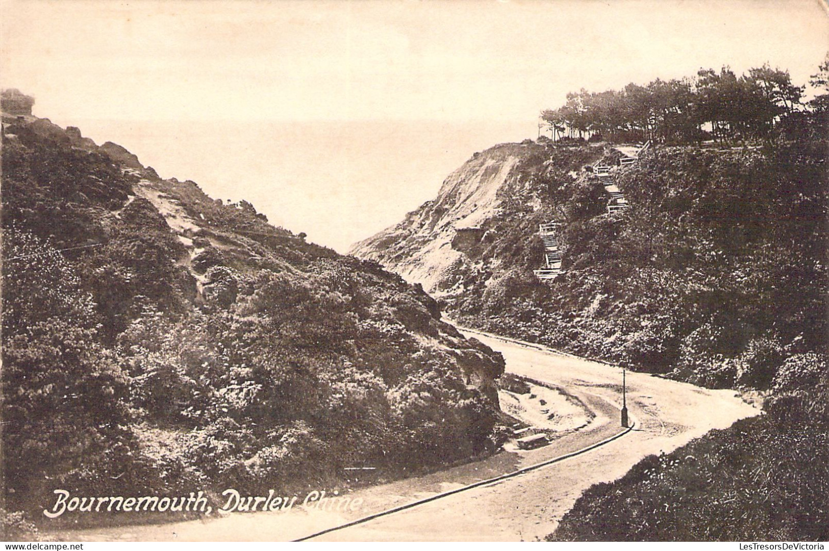 ENGLAND - BOURNEMOUTH - Durley Chine - Carte Postale Ancienne - Bournemouth (a Partire Dal 1972)
