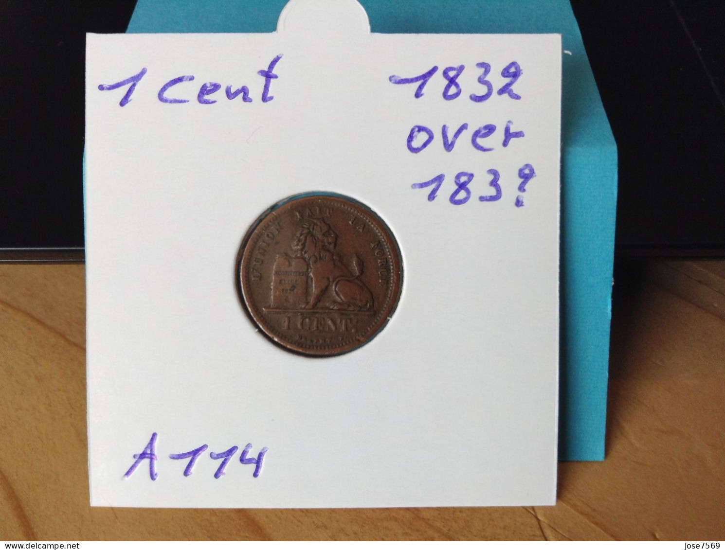 België Leopold I 1 Cent 1832 Over 183?. (Morin A114) - 1 Cent