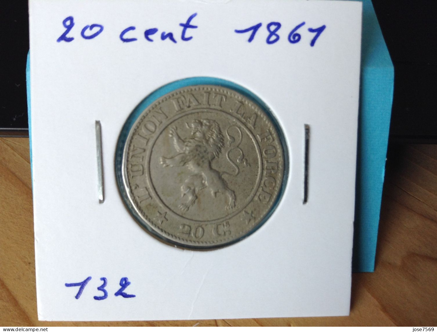 België Leopold I 20 Cent 1861. (Morin 132) - 20 Centimes