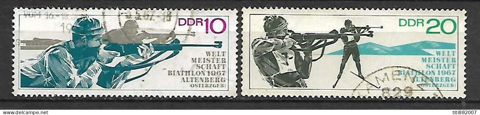 ALLEMAGNE  /  DDR    -     TIR  à La CARABINE  /  BIATHLON   -   Oblitérés - Tir (Armes)