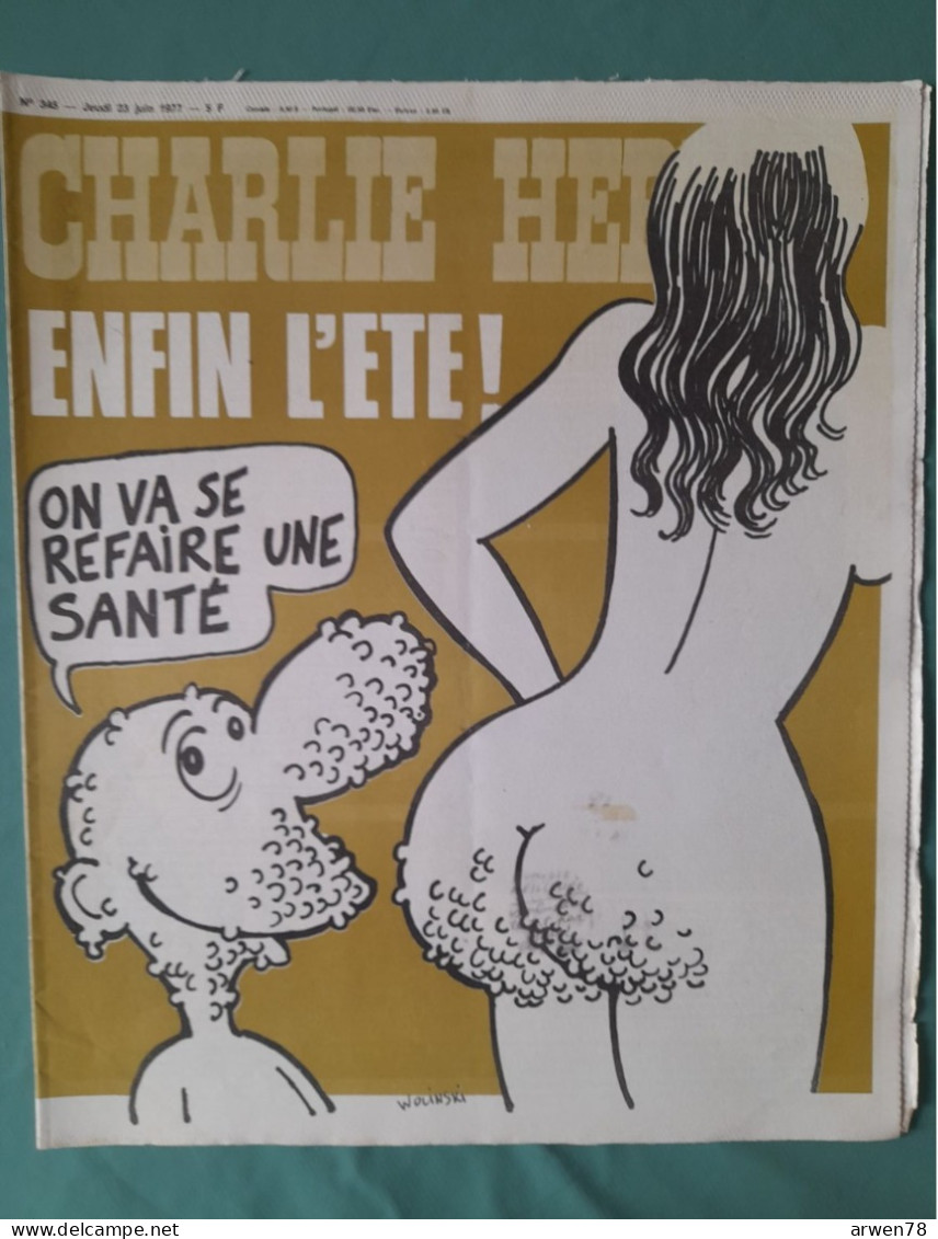 CHARLIE HEBDO 1977 N° 345 ENFIN L'ETE - Humour
