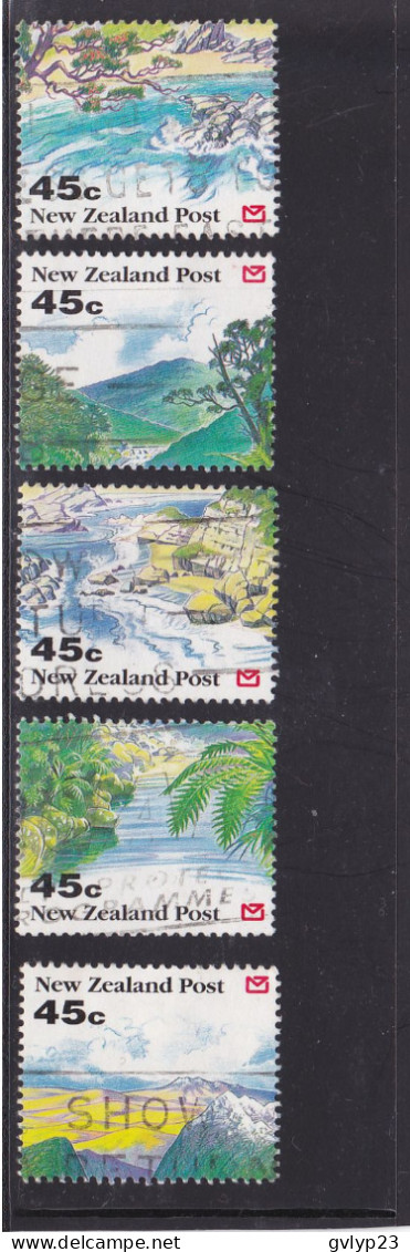 PAYSAGES NéO-ZéLANDAIS UNE SéRIE DE 10 VALEURS OBLITéRé N° 1188/97 YVERT ET TELLIER 1992 - Used Stamps