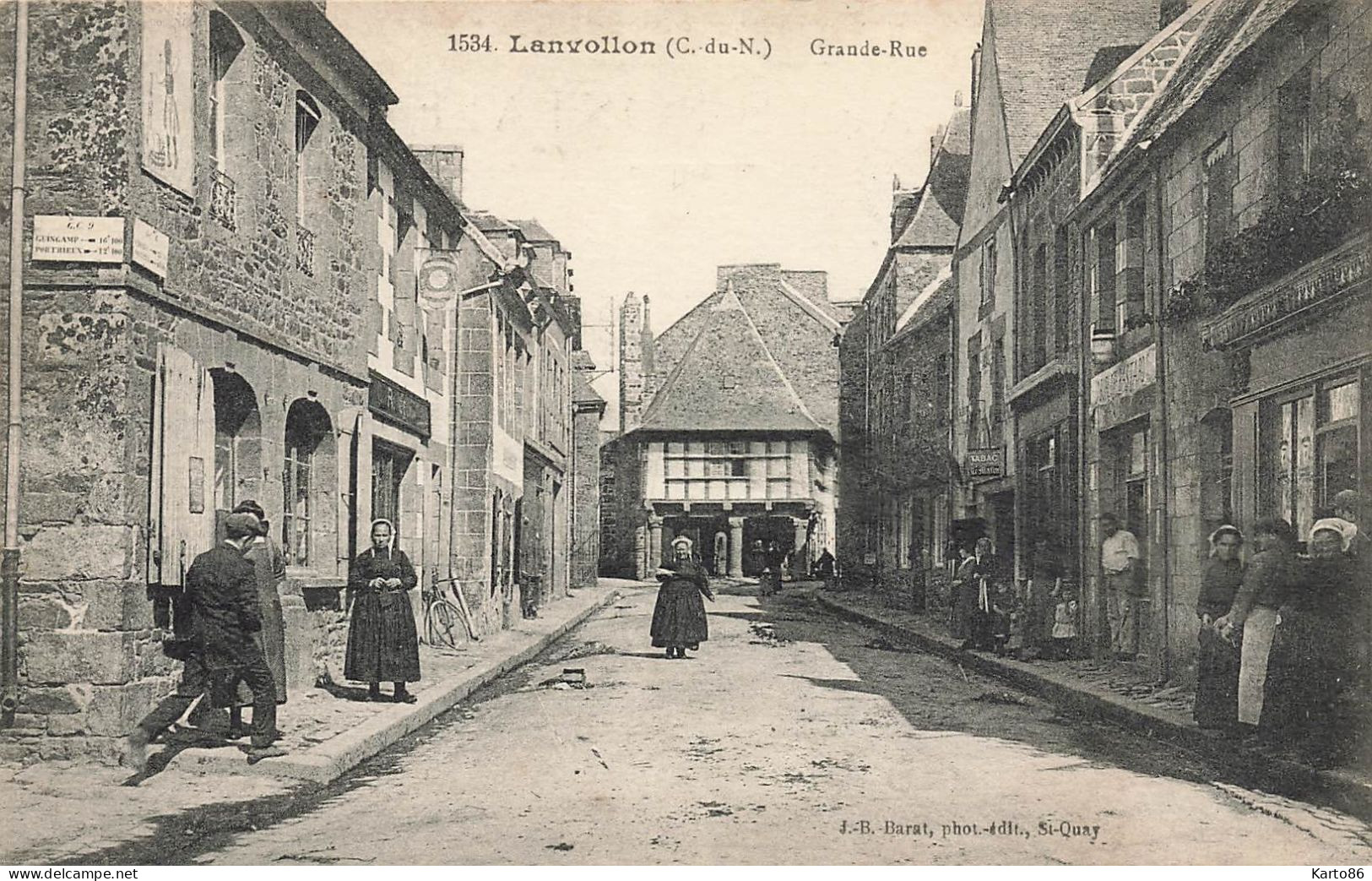 Lanvollon * Grande Rue * Commerces Magasins * Villageois - Lanvollon