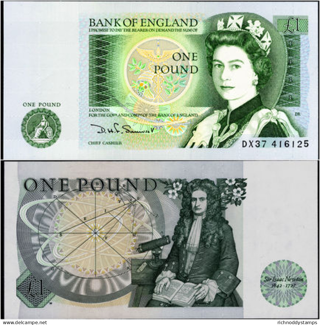 Great Britain 1981-84 &pound;1 Somerset Fine Uncirculated Condition. - 1 Pound