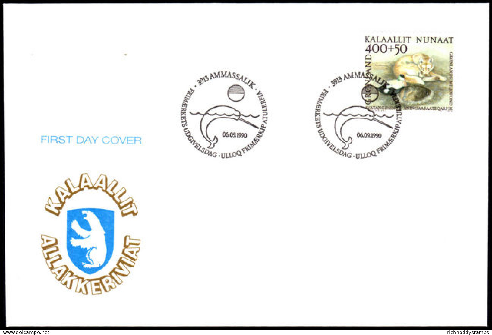 Greenland 1990 Environmental Foundation First Day Cover - Briefe U. Dokumente