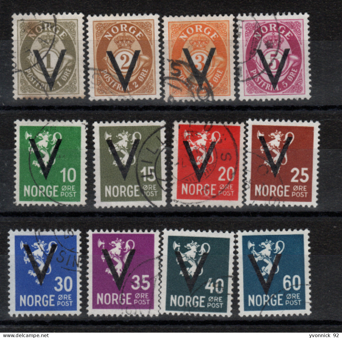 Norvège - ) 1941 )  N° Divers Dans La Série 235 - Usati