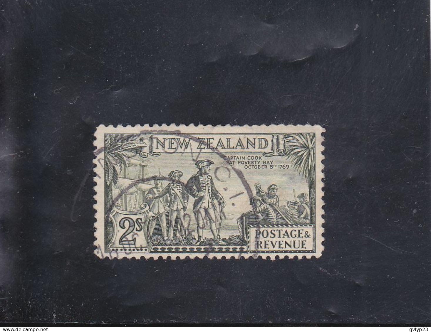 CAPITAINE  COOK  2 S VERT-OLIVE  OBLITéRé N° 205  YVERT ET TELLIER 1935 - Used Stamps