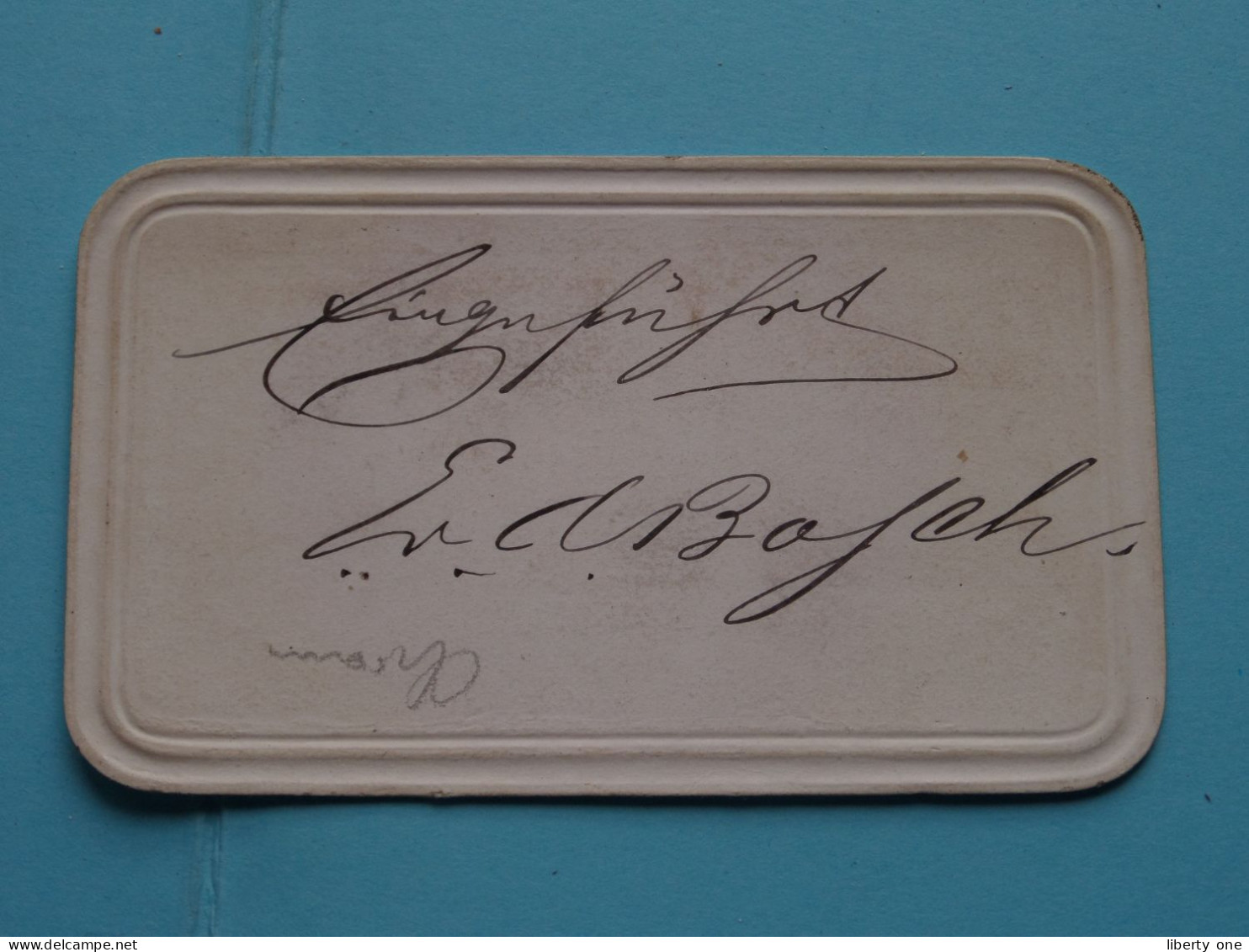Barmer Turnverein 3 Nov 1860 ( ???????????????? ) Signature ( CDV > Porcelein / Porcelaine ) Form. +/- 5 X 8 Cm - Visiting Cards