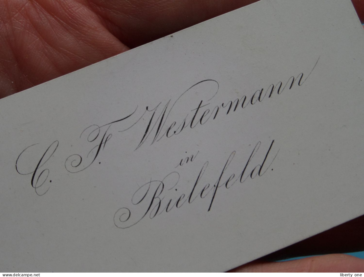 WESTERMANN In BIELEFELD ( CDV > Porcelein / Porcelaine ) Form. +/- 7,5 X 4 Cm - Visiting Cards