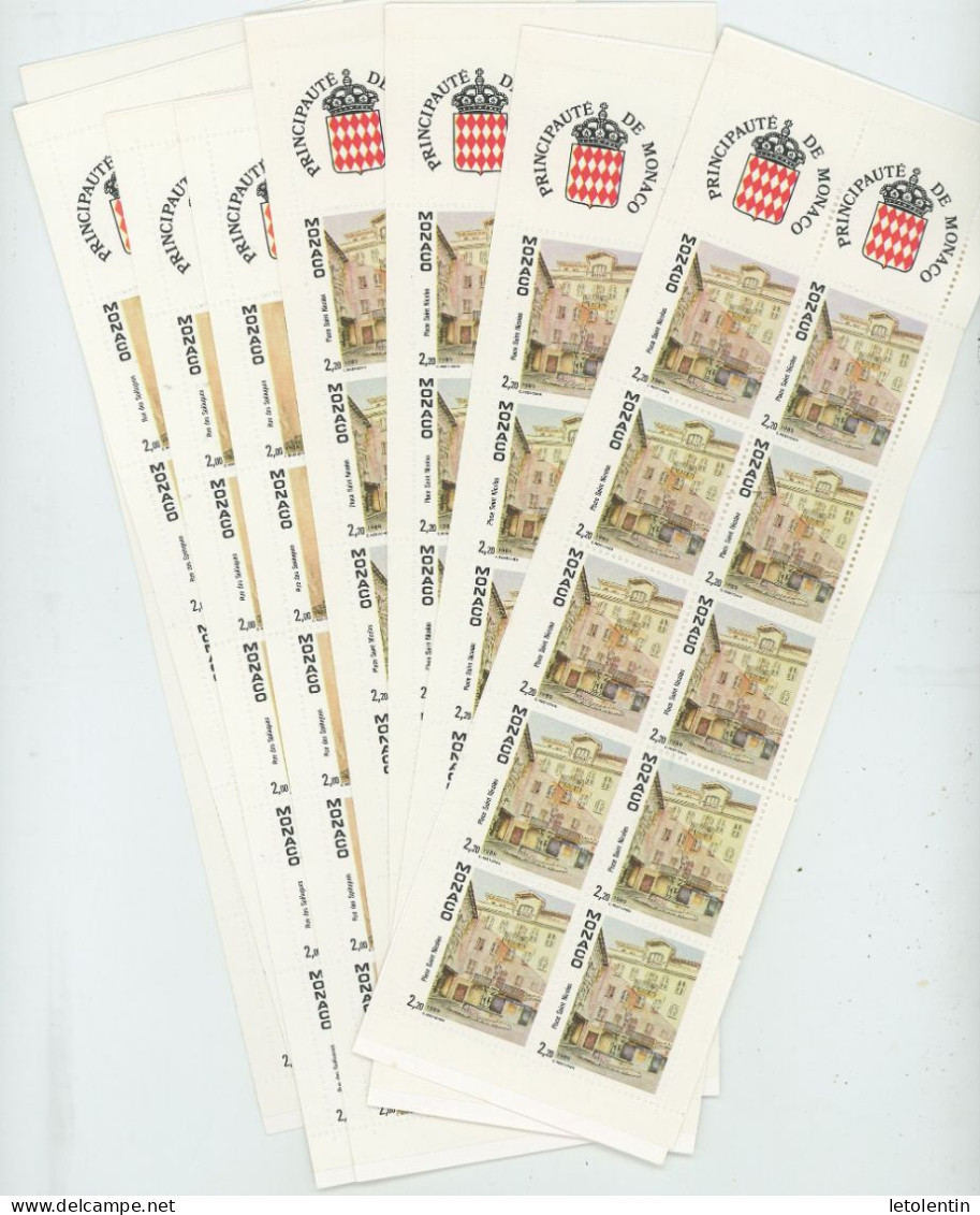 MONACO : CARNETS SOUS FACIALE - N° Yvert  N° 3+4 Par 4ex DE CHAQUE - Postzegelboekjes