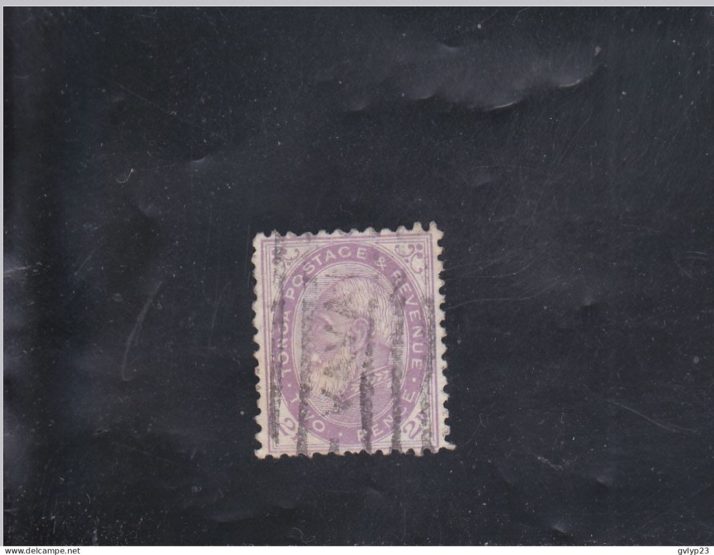 ROI GEORGES 1° 2P VIOLET OBLITéRé  CAT. A  N° 2 YVERT ET TELLIER1886-92 - Tonga (...-1970)