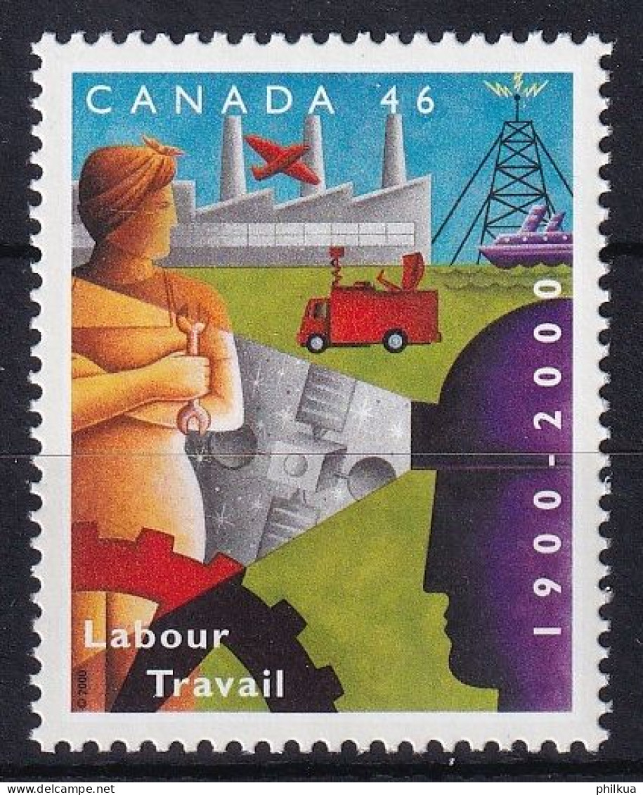 MiNr. 1932 Kanada (Dominion) 2000, 1. Sept. 100 Jahre Arbeitsministerium - Postfrisch/**/MNH - Ungebraucht