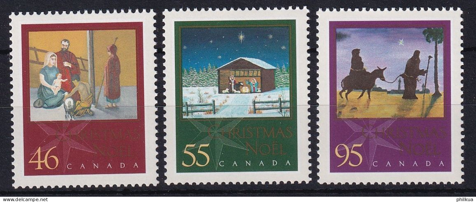 MiNr. 1939 - 1941 Kanada (Dominion) 2000, 3. Nov. Weihnachten: Mund- Und Fußmalerei - Postfrisch/**/MNH - Ungebraucht