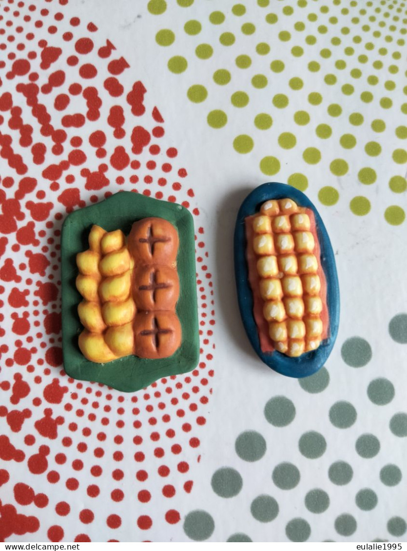 2 Fèves Mates Boulangerie Gaufre Pain épi - Anciennes