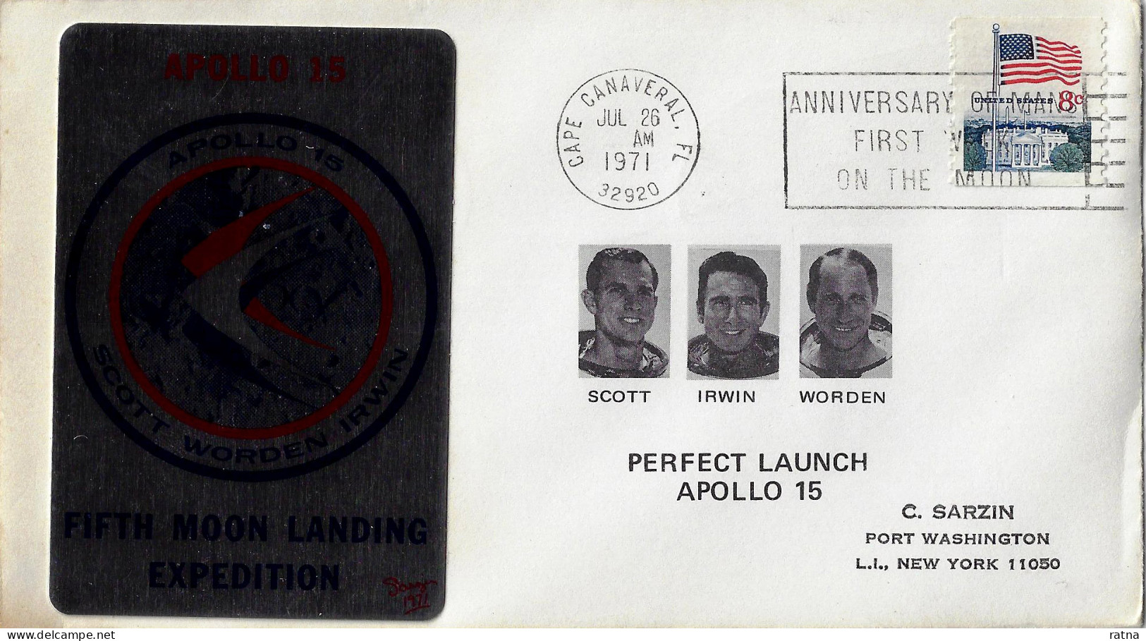 USA 1971, NASA Cap Canaveral Floride Apollo 15, Lune,, Conquète Spatiale, Espace, Astronaute, Scott, Irwin, Worden - North  America